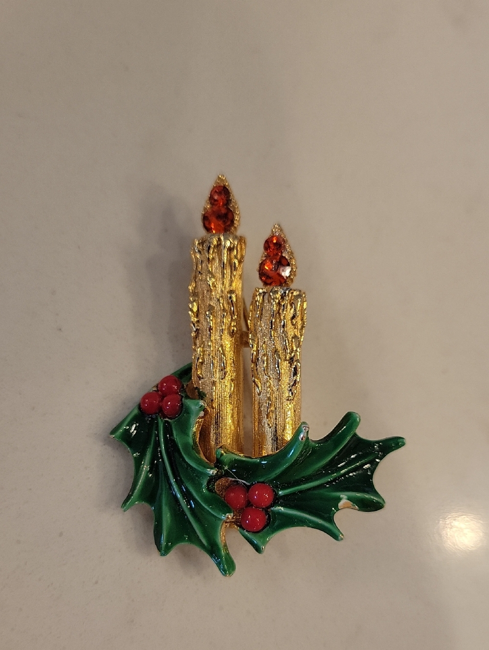 Vintage Candle Brooch